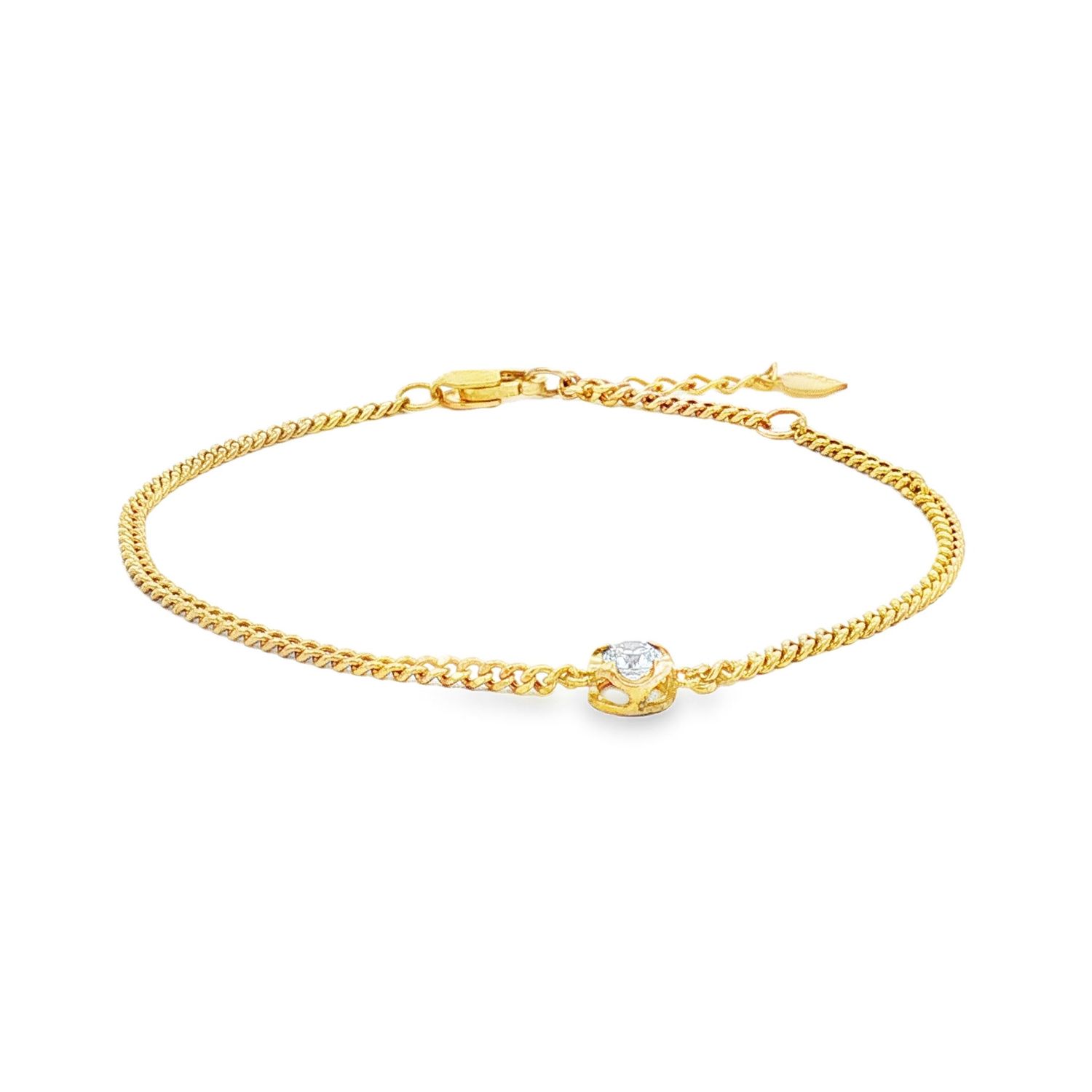 18K Yellow Gold Natural Diamond Classic Chopin Bracelet BJL0025