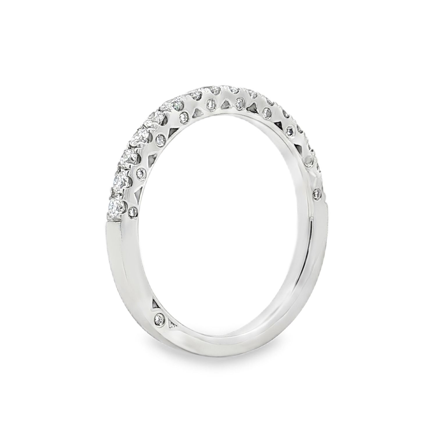 14K White Gold Lab Grown Diamond Wedding Band HYDR0002