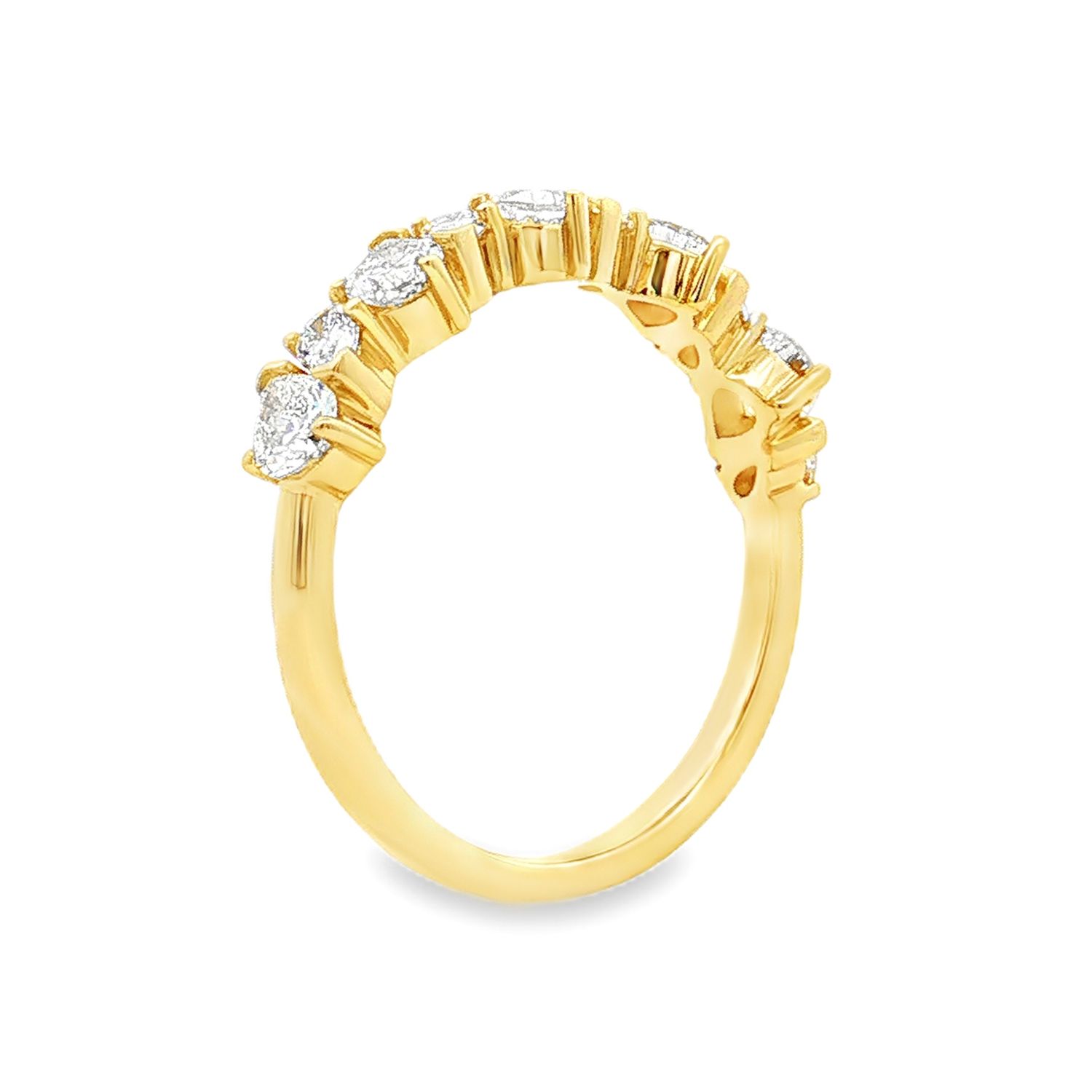 14K Yellow Gold Lab Grown Pear-Shaped Diamond Wedding Band MZ13669-1