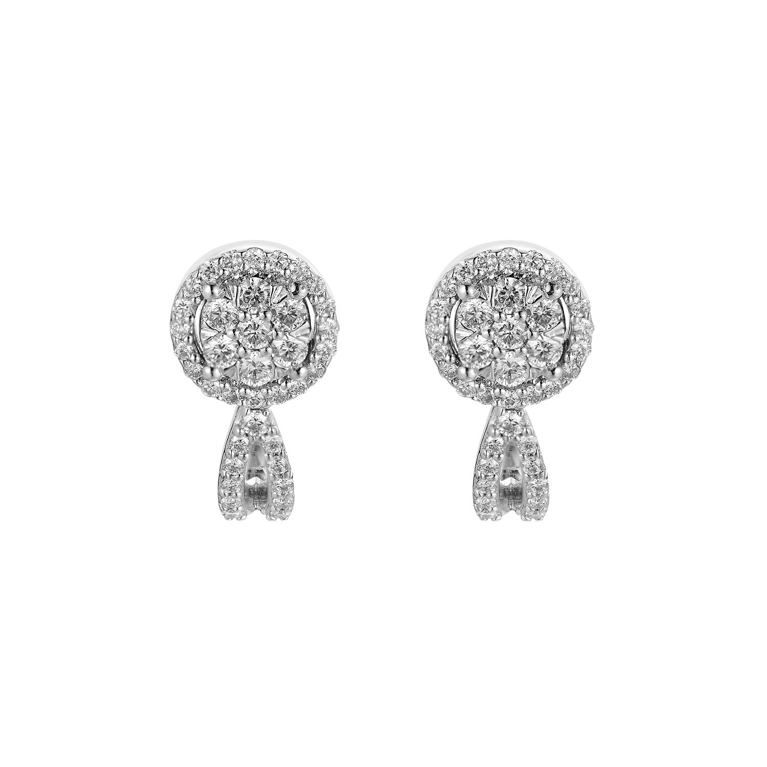 14K White Gold Lab Grown Diamond Earrings MZ61736