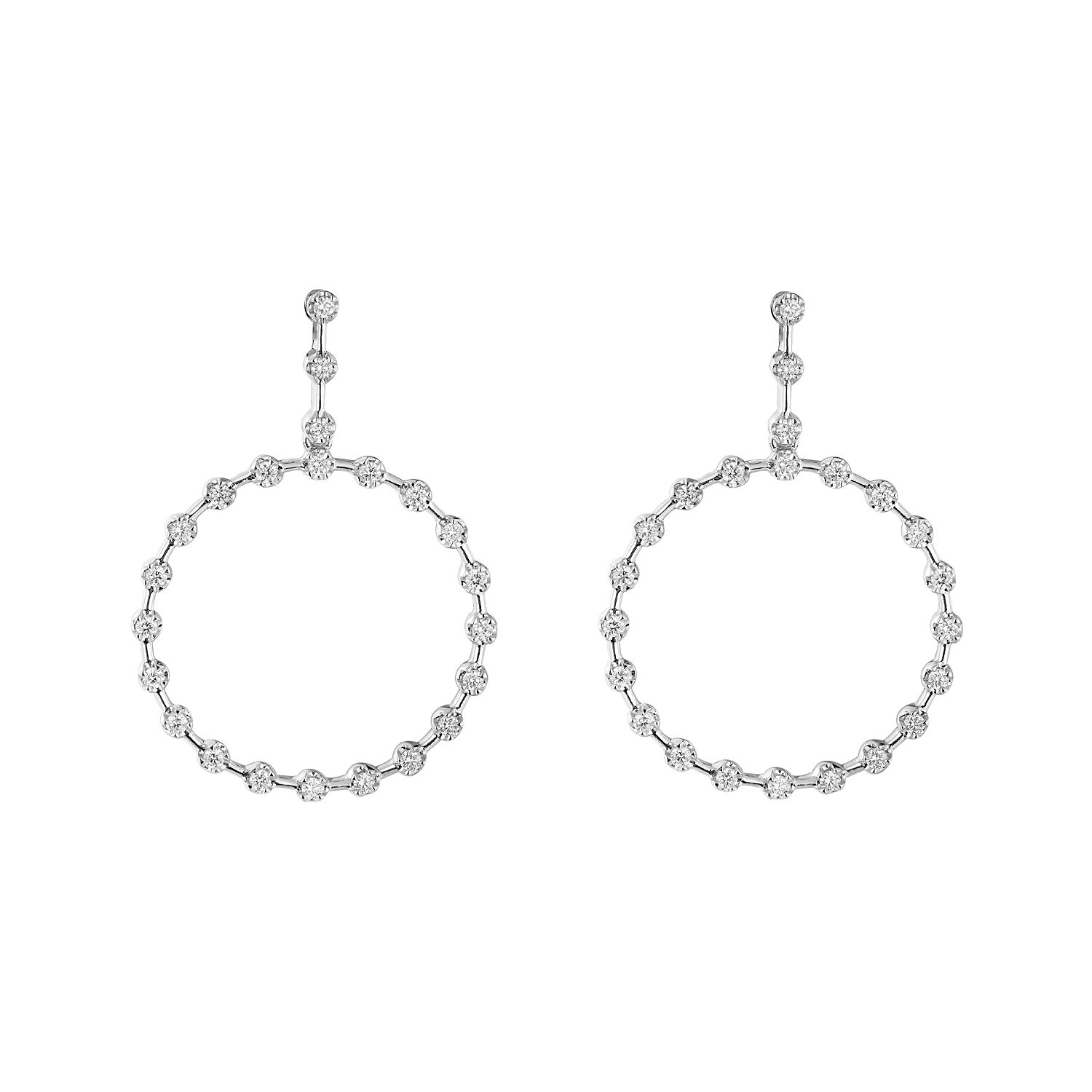 14K White Gold Lab Grown Diamond Stud Earrings MZ9812