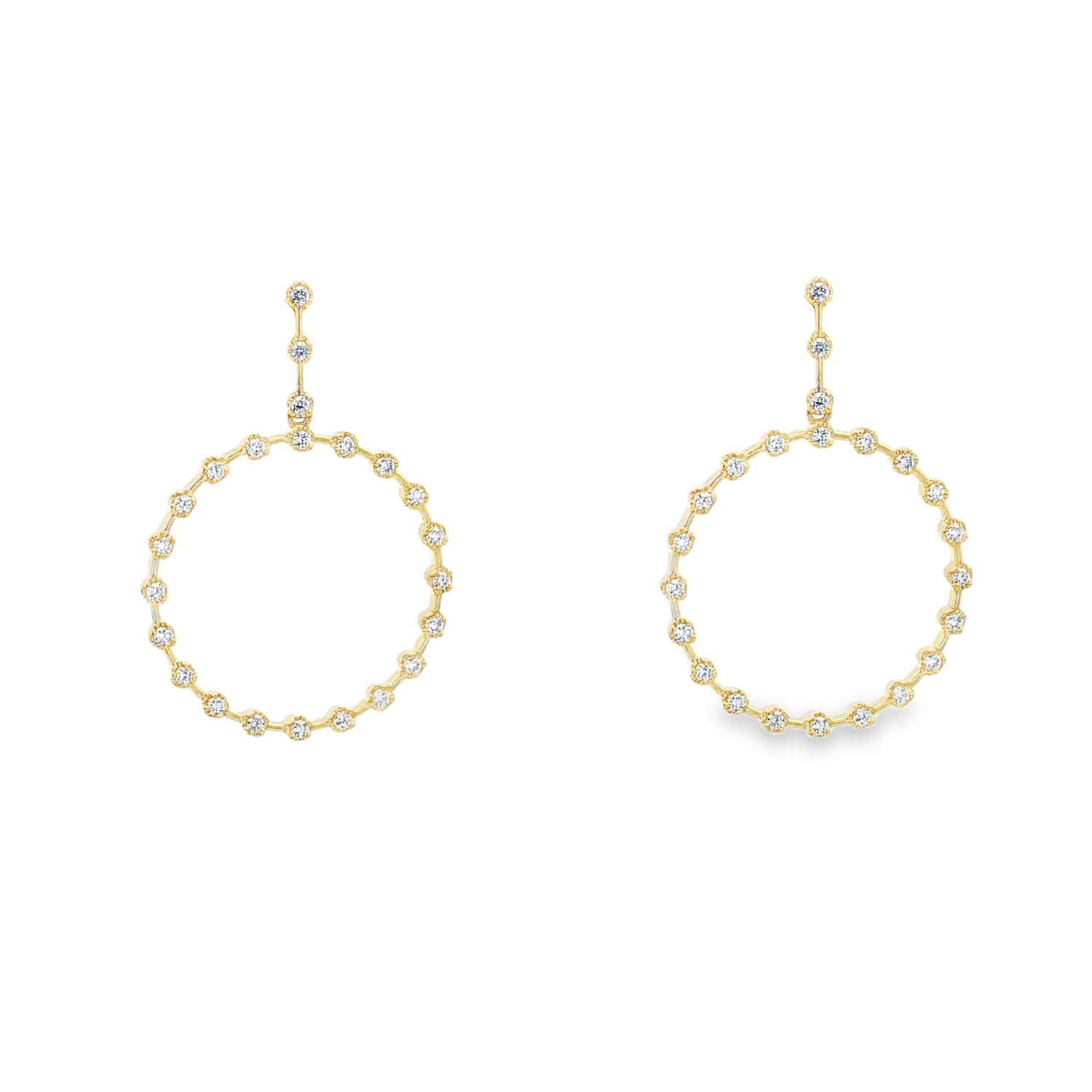 14K Yellow Gold Lab Grown Diamond Stud Earrings MZ9812