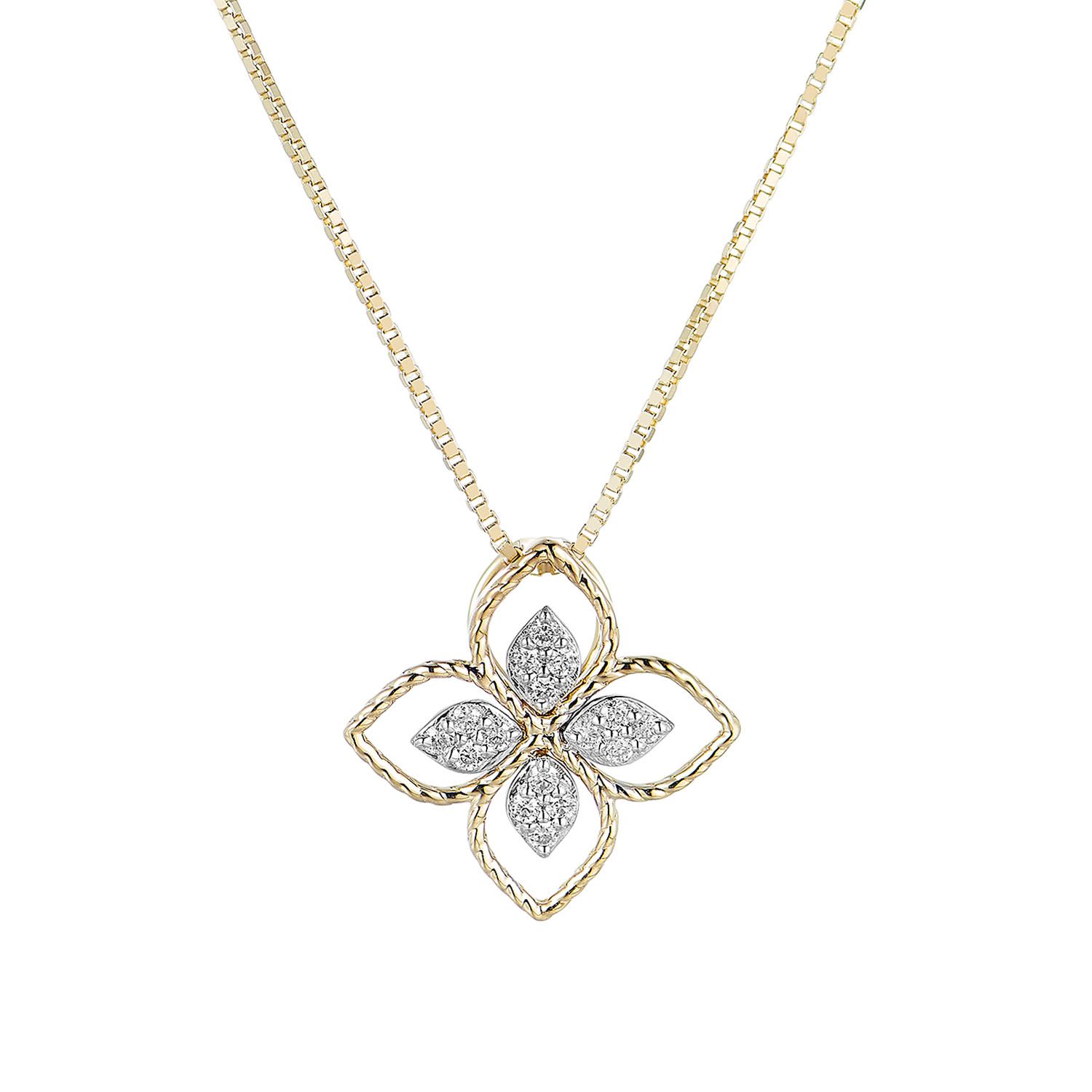 14K Two-Tone Gold Lab Grown Diamond Necklace MZ10107