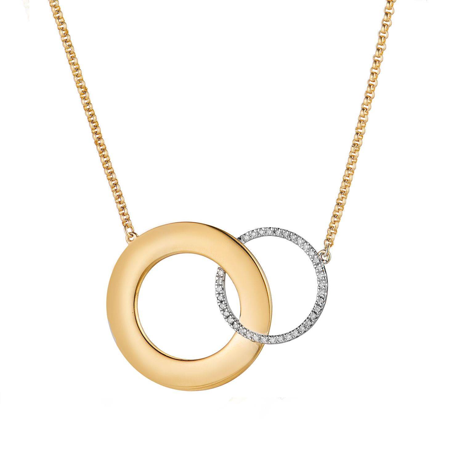 14K Two-Tone Gold Lab Grown Diamond Necklace MZ71685