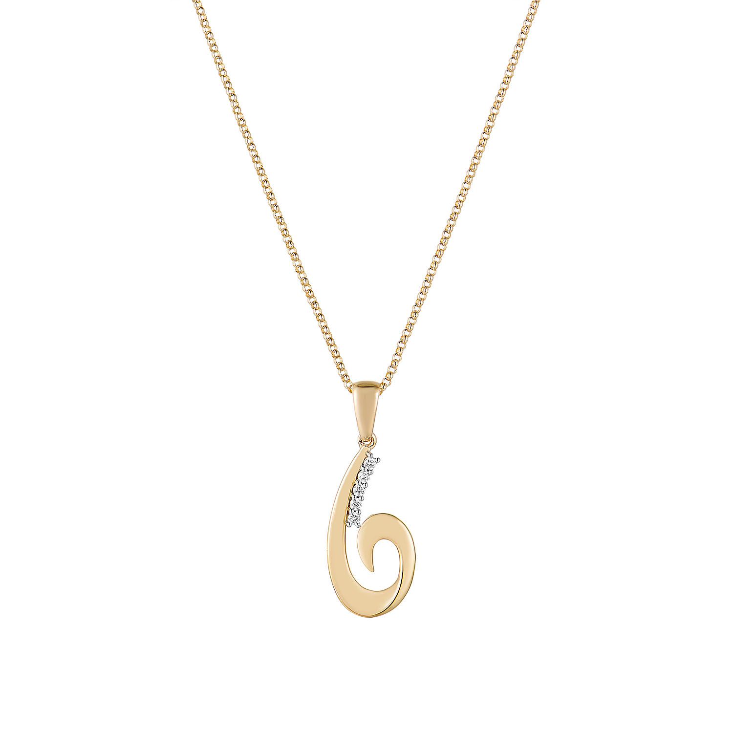 14K Two-Tone Gold Lab Grown Diamond Necklace MZ71905