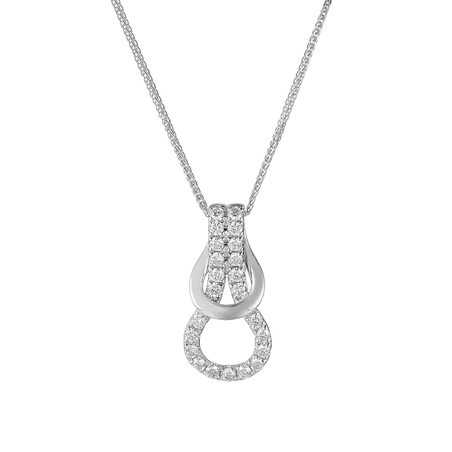 14K White Gold Lab Grown Diamond Necklace MZ71885