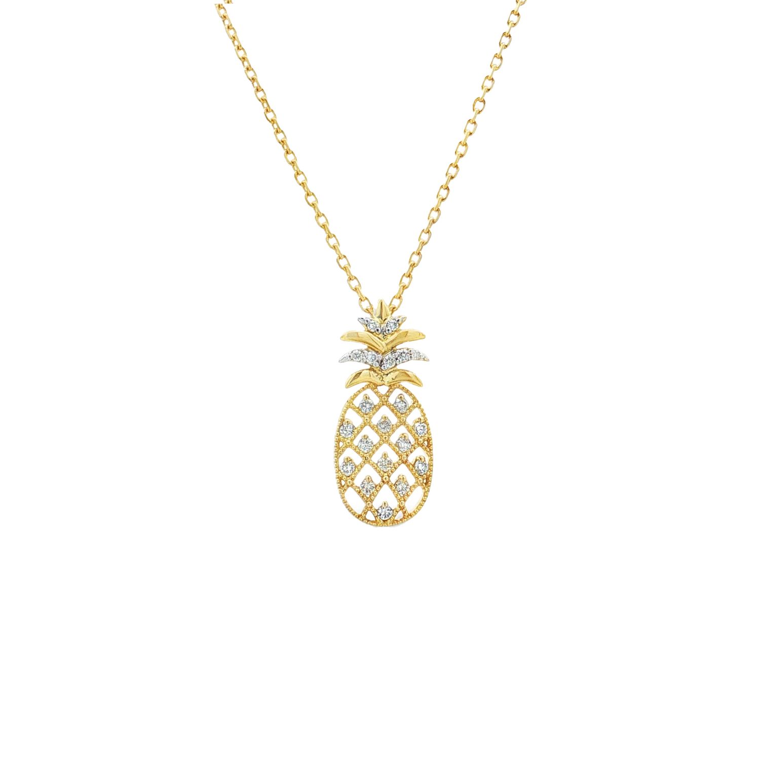 14K Two-Tone Gold Lab Grown Diamond Necklace MZ71548