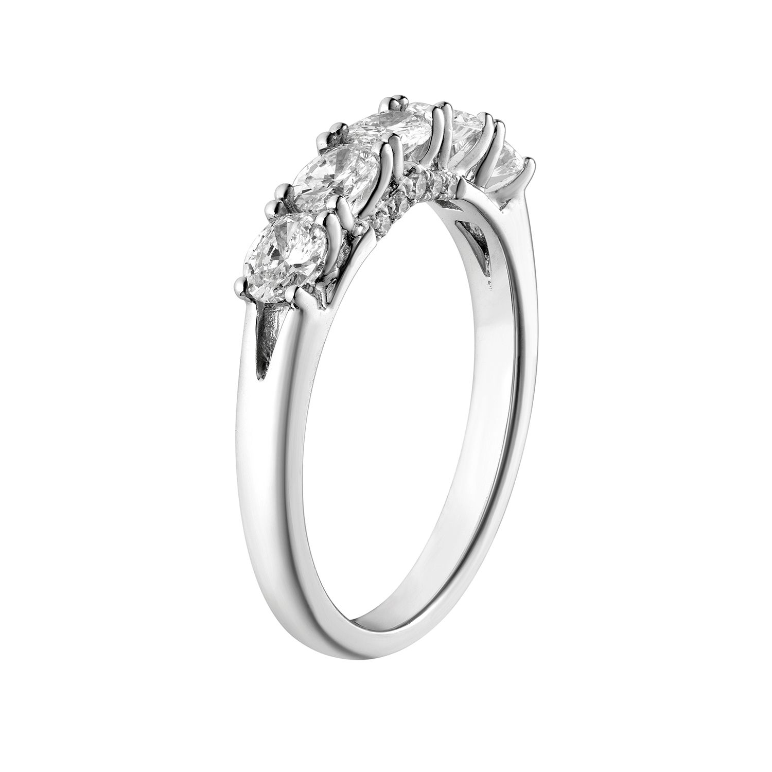 14K White/Yellow Gold Lab Grown Diamond Wedding Band MZ6736, Colour: 14KW-2.75g-0.964ct