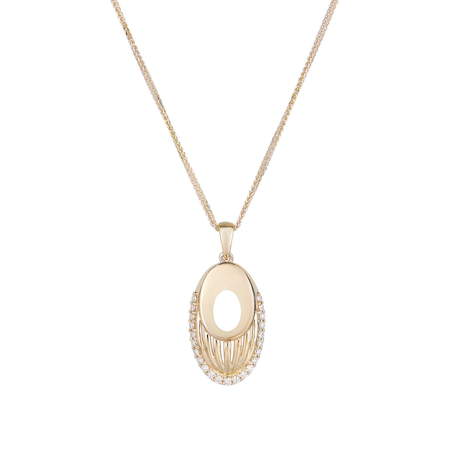 14K Yellow Gold Lab Grown Diamond Necklace MZ71950