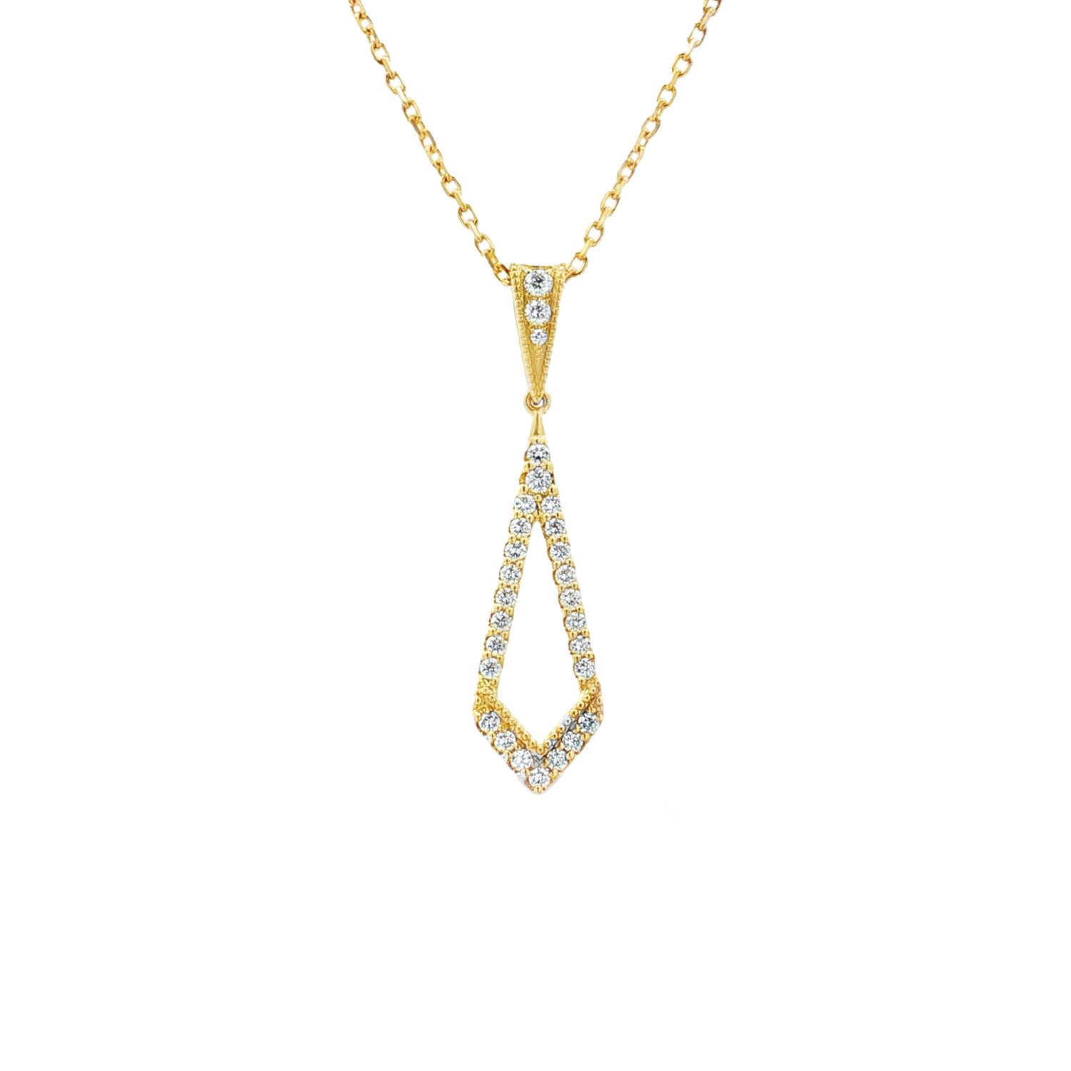 14K Yellow Gold Lab Grown Diamond Necklace MZ71556