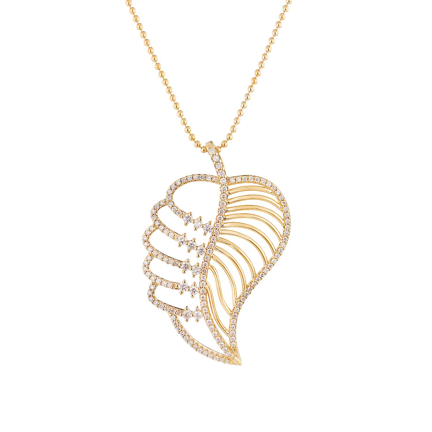 14K Yellow Gold Lab Grown Diamond Necklace MZ71993