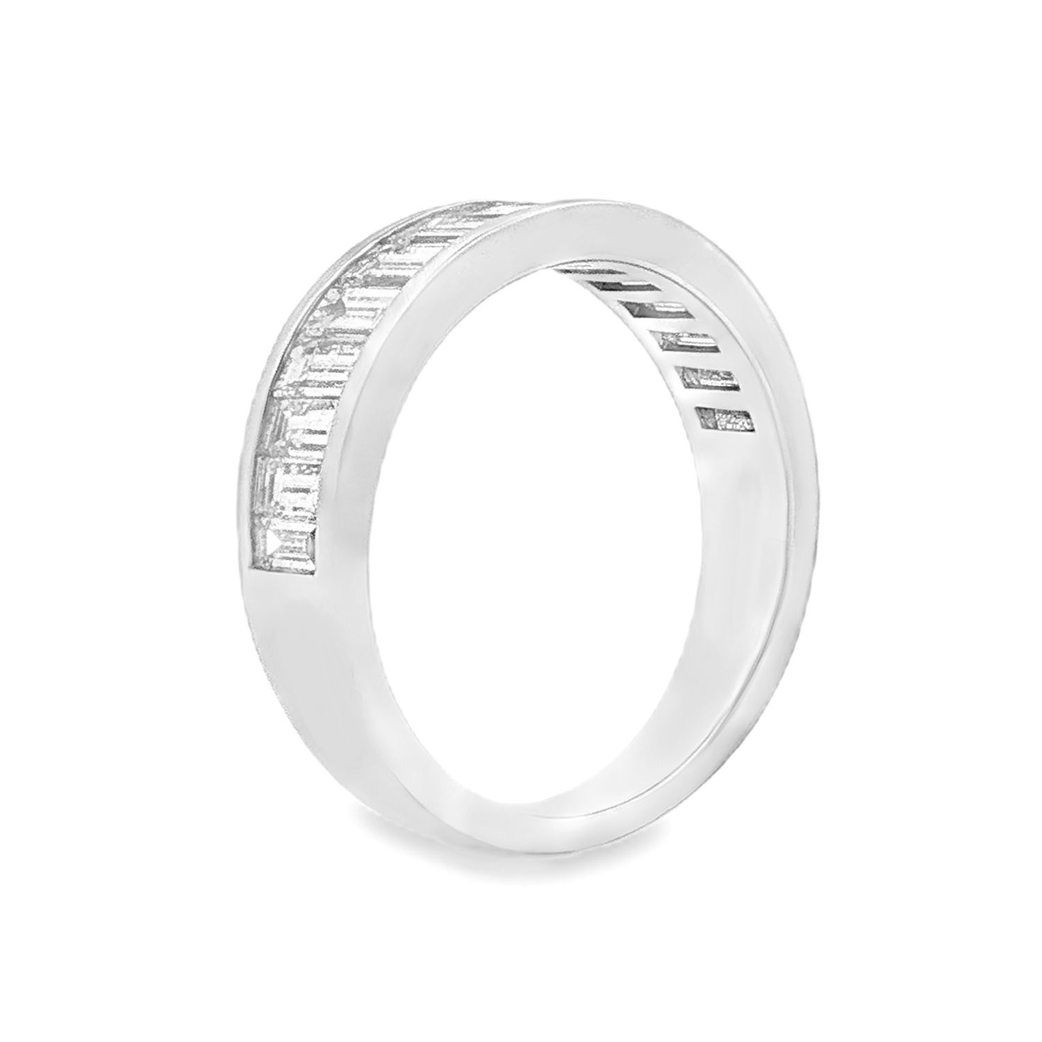14K White Gold Natural Diamond Wedding Band MZ13453-1