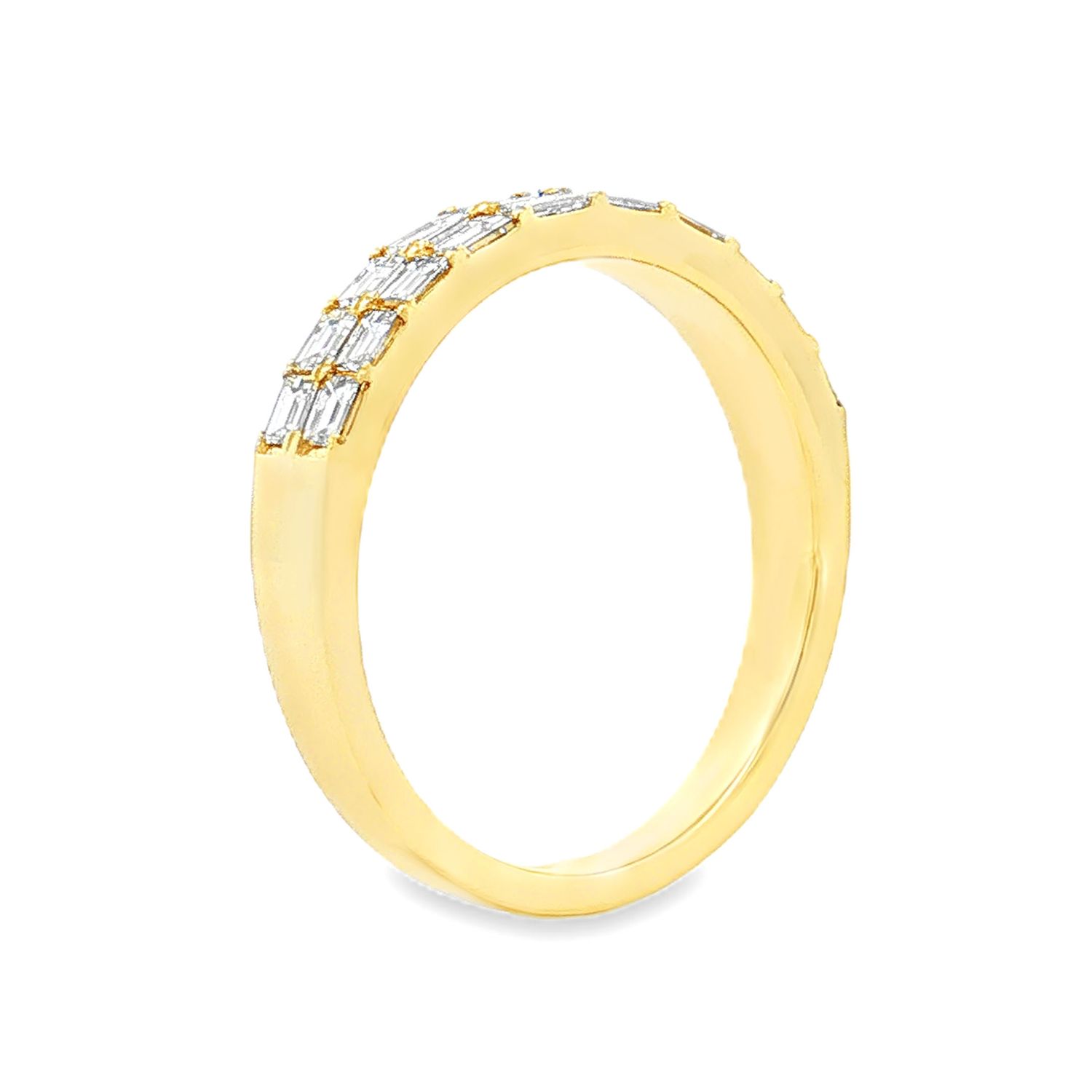 14K Yellow Gold Lab Grown Diamond Wedding Band MZ13600