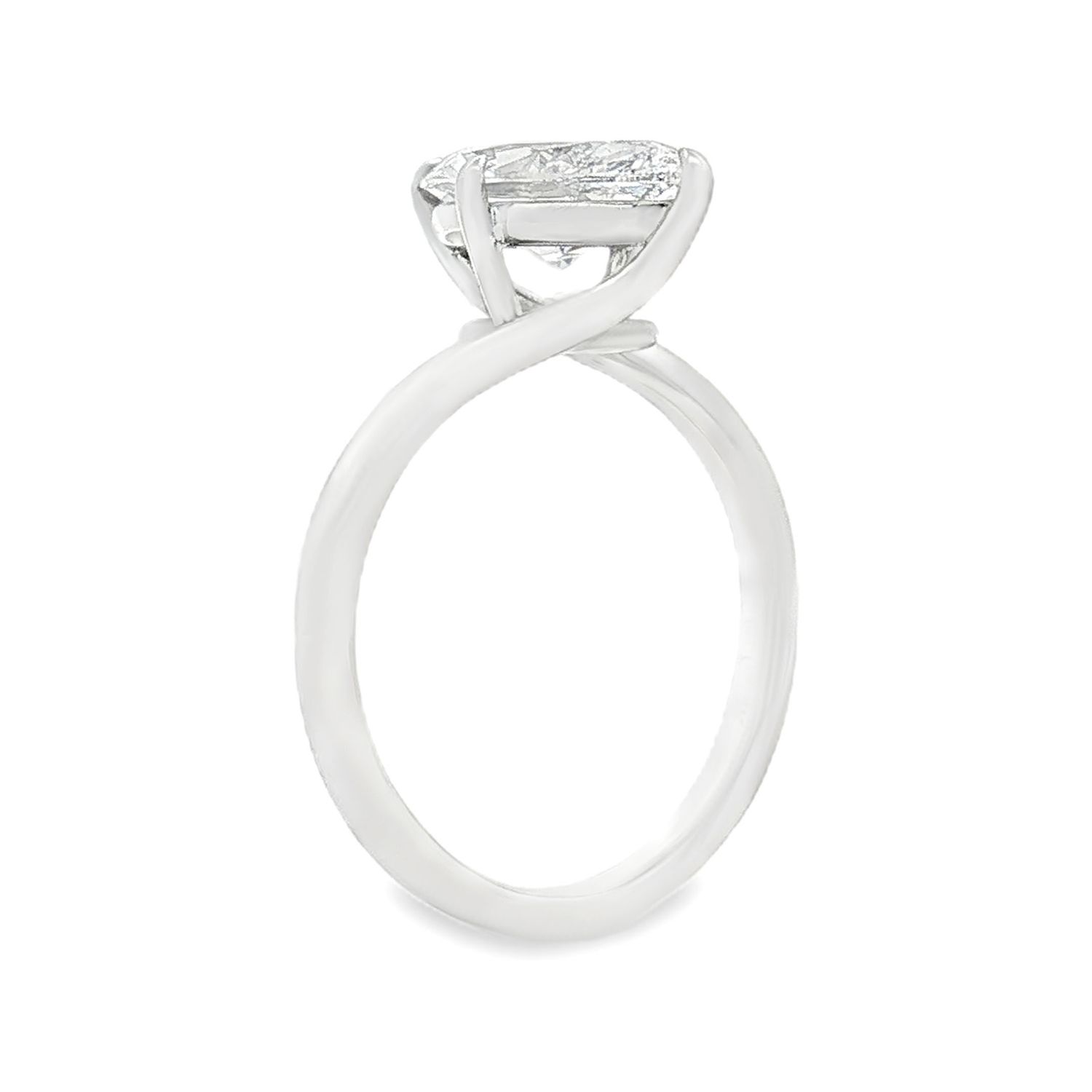 IGI Certificate 14K White Gold Lab Grown Diamond Solitaire Engagement Ring MZ2625