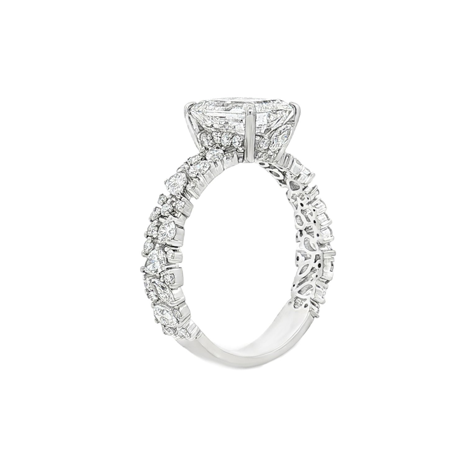 IGI Certificate 14K White Gold Lab Grown Diamond Engagement Ring MZ2627