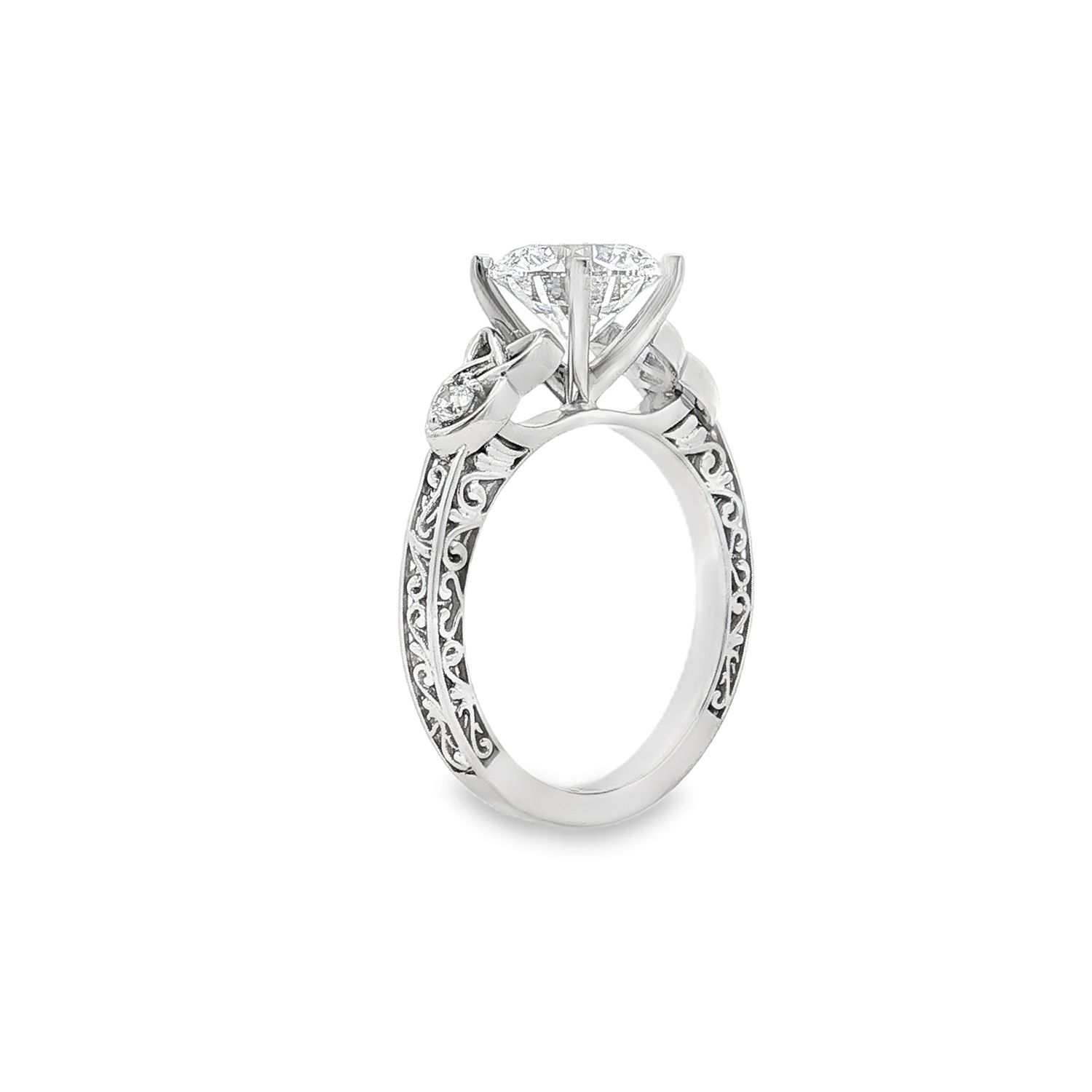 IGI Certificate 14K White Gold Lab Grown Diamond Engagement Ring MZ2628