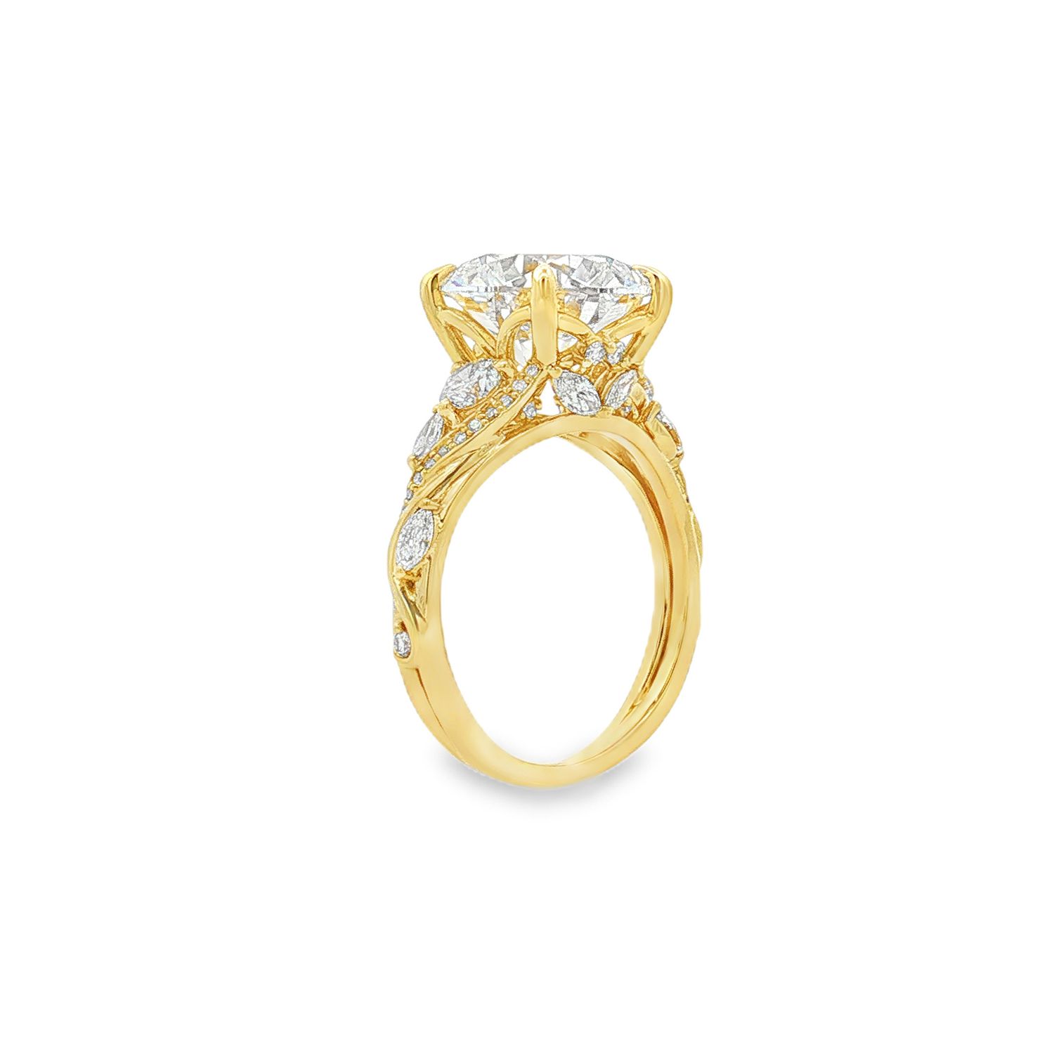 IGI Certificate 14K Yellow Gold Lab Grown Diamond Engagement Ring MZ2626
