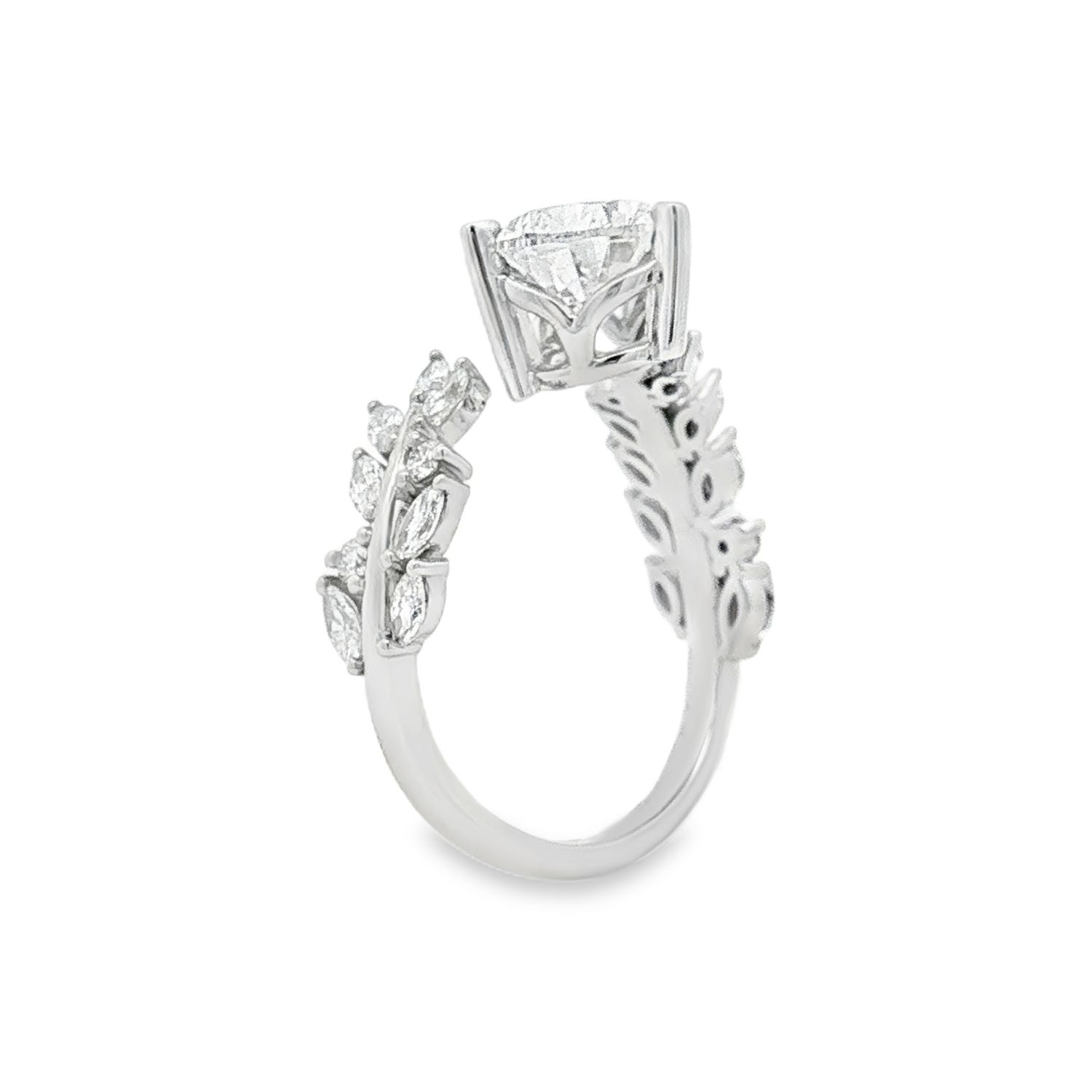 IGI Certificate 14K White Gold Lab Grown Diamond Engagement Ring MZ13813