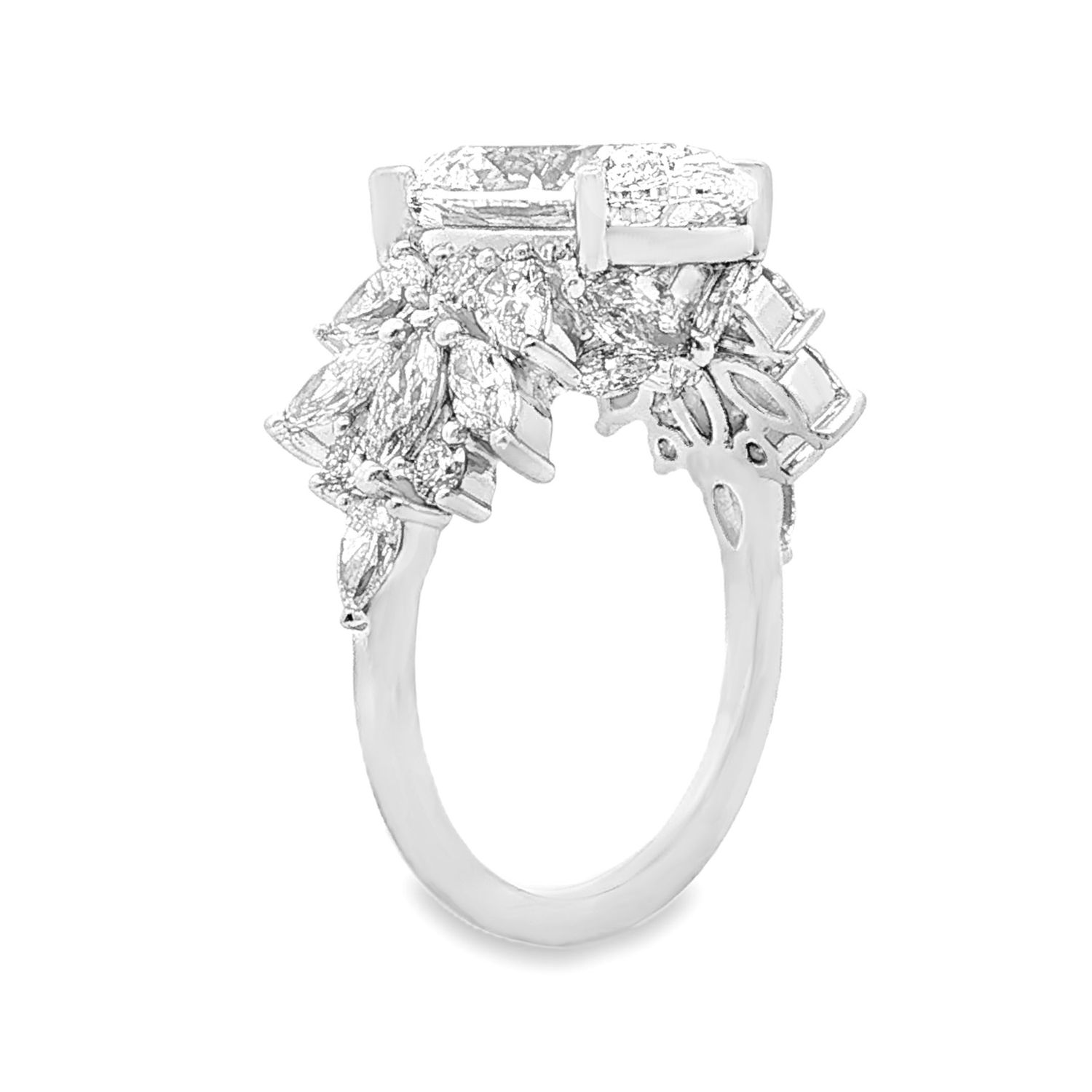 IGI Certificate 14K White Gold Lab Grown Diamond Engagement Ring MZ13818