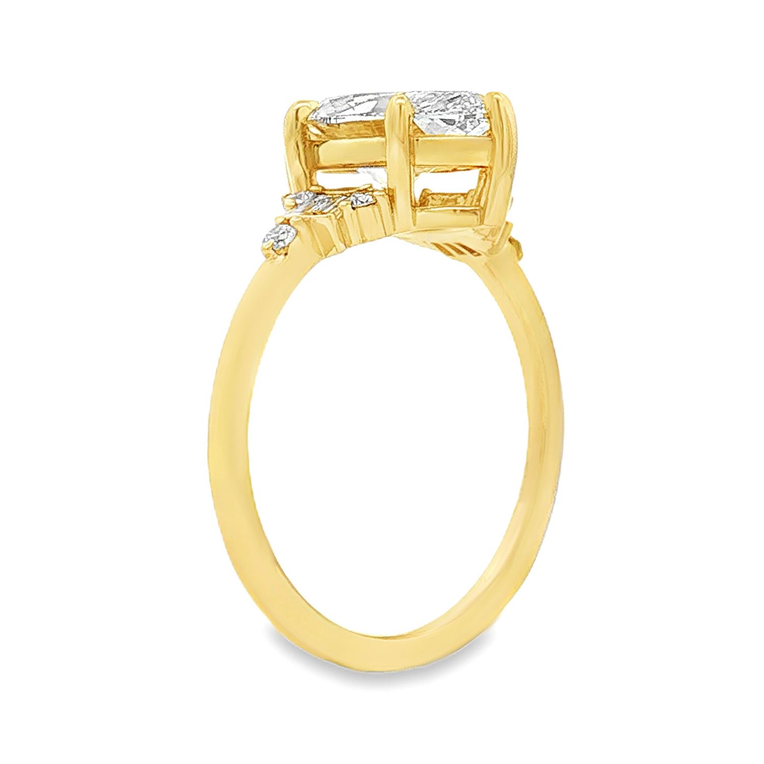 IGI Certificate 14K Yellow Gold Lab Grown Diamond Engagement Ring MZ30794