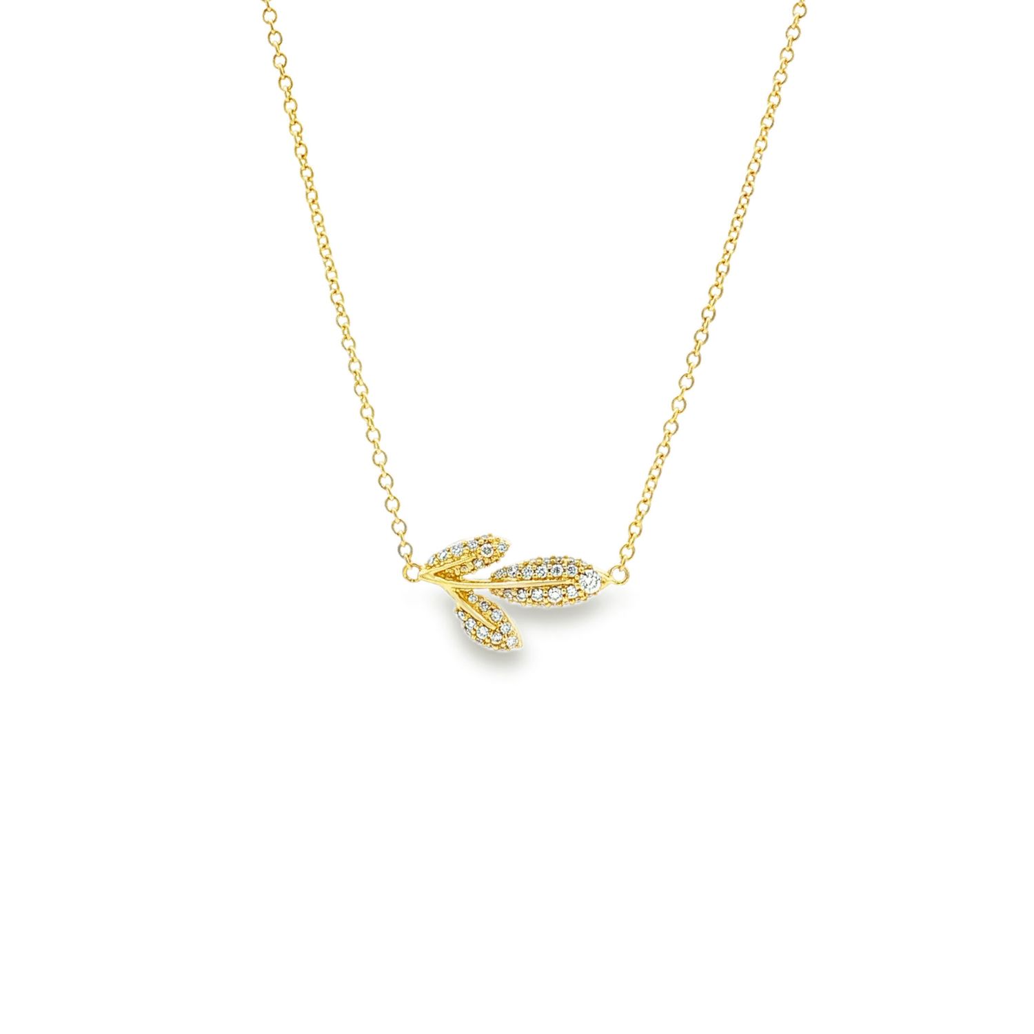 14K Yellow Gold Lab Grown Diamond Necklace MZ13851