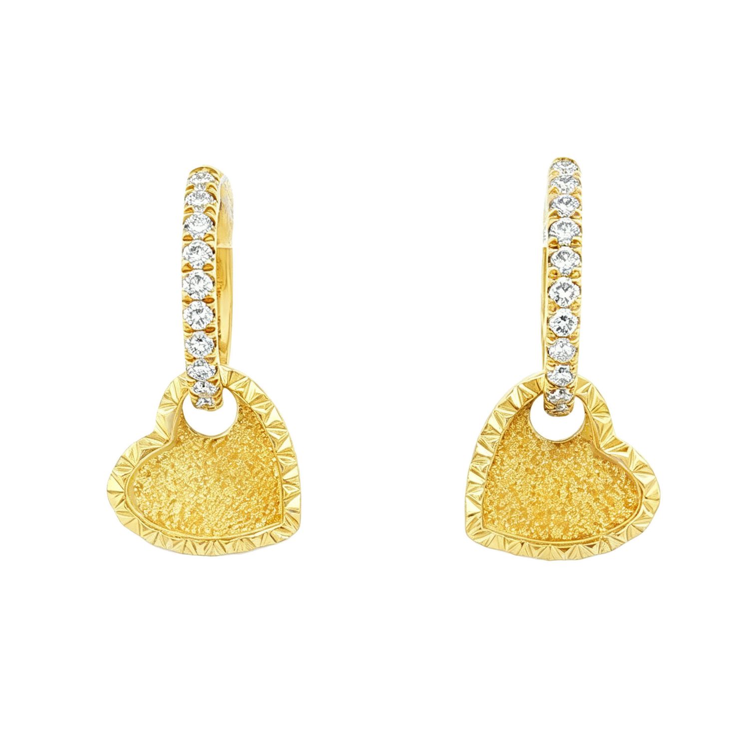 14K Yellow Gold Lab Grown Diamond Drop Earrings MZ30817