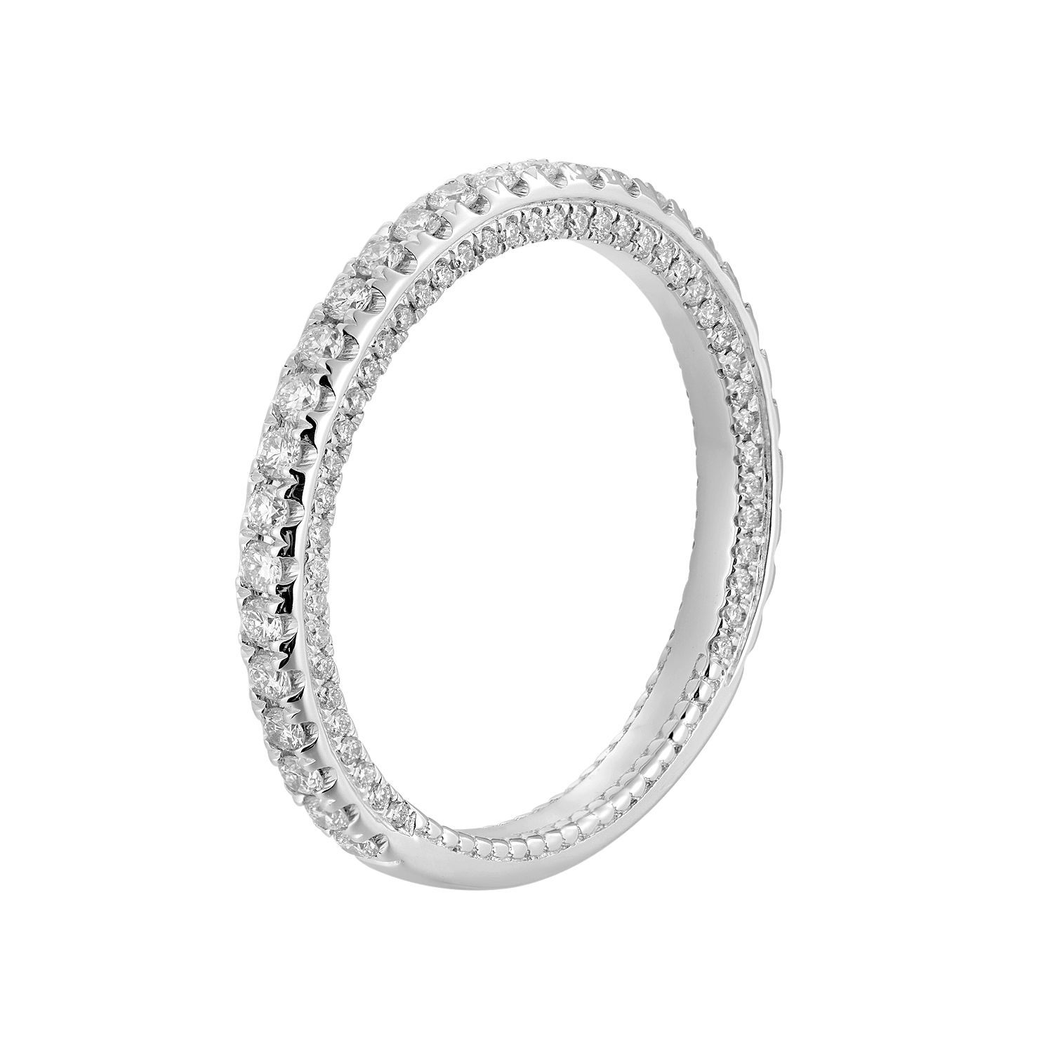 14K White Gold Lab Grown Diamond Wedding Band MZ339-1