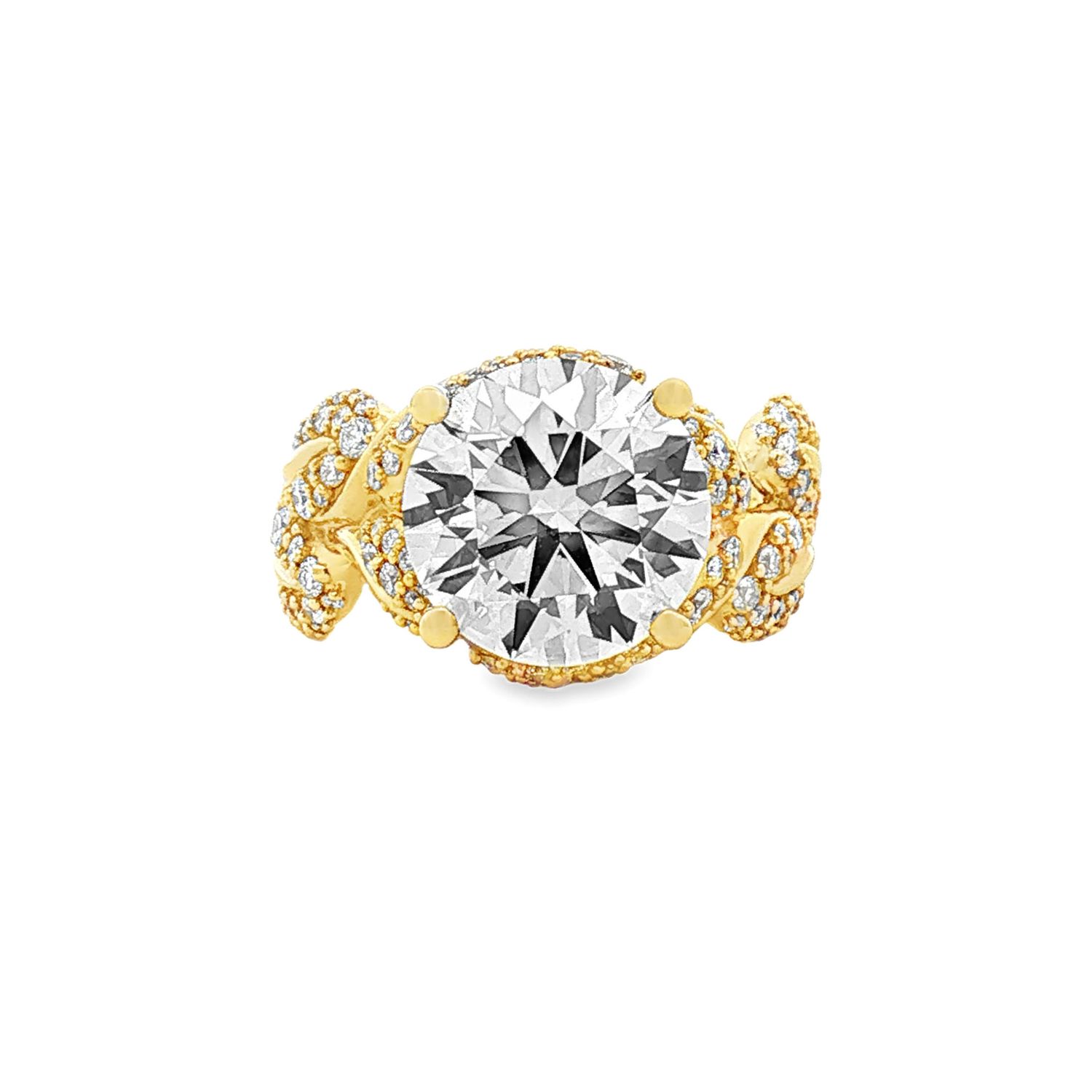 IGI Certificate 14K Yellow Gold Lab Grown Diamond Engagement Ring MZ13898