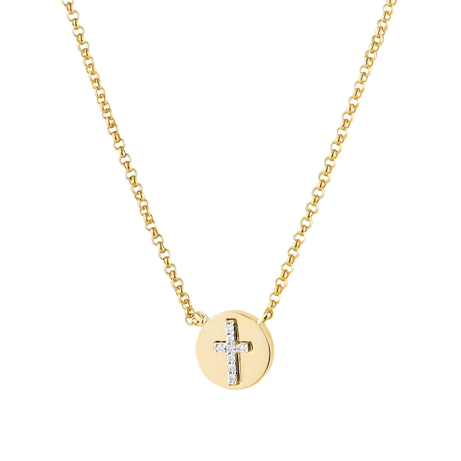 14K Two-Tone Gold Lab Grown Diamond Pendant Necklace MZ72162