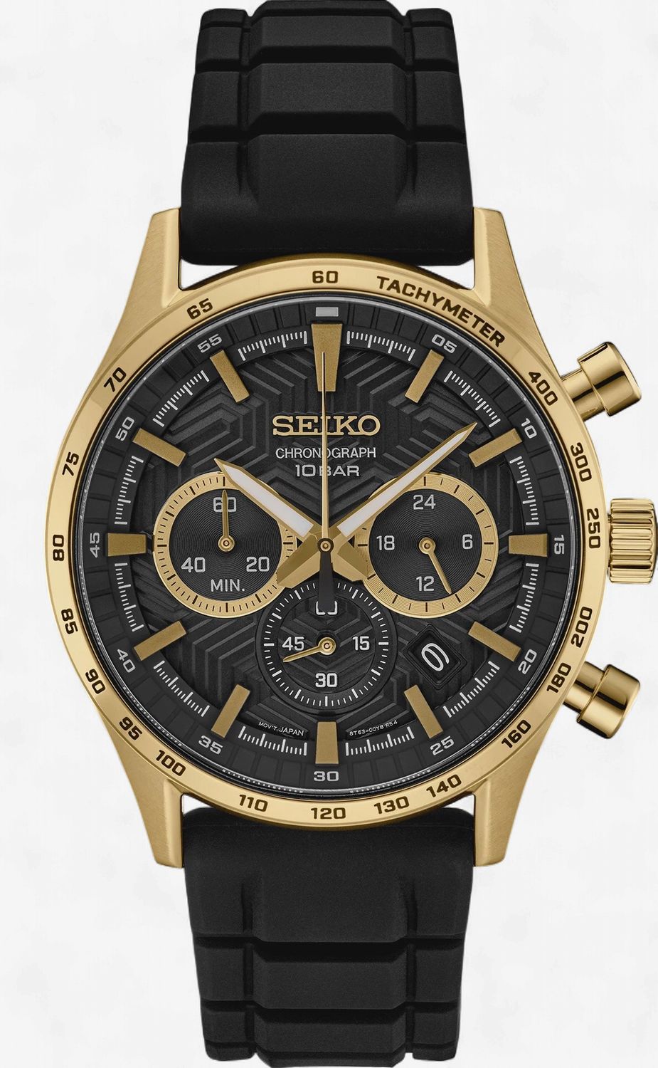 Seiko Chronograph Quartz Black Dial Men's Watch SSB446P1