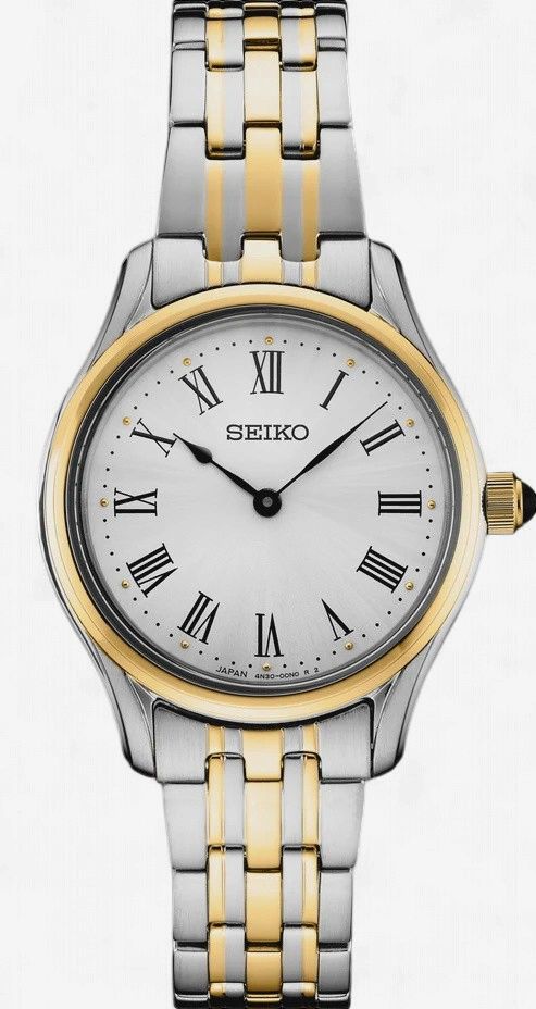 Seiko Ladies Quartz White Dial Two-tone Watch - SWR070P1 NEW
