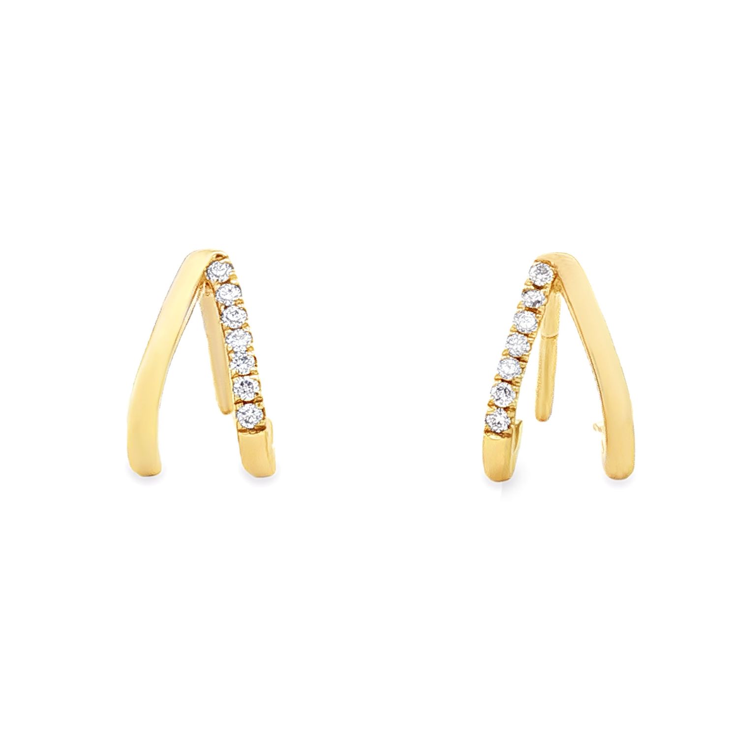 14K Yellow Gold Lab Grown Diamond Stud Earrings MZ13845