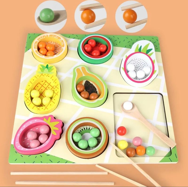 Montessori Holz Obst-Sortierspiel