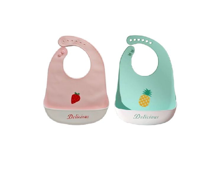 2er Set Baby-Lätzchen (Ananas Erdbeere)