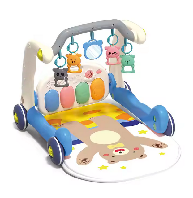 Baby Aktivitätscenter 5-in-1, Lauflernhilfe mit Spielmatte