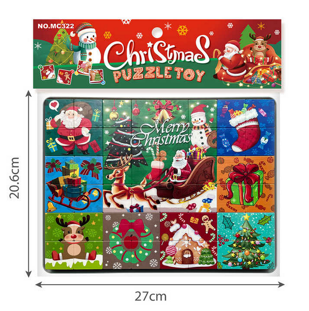 ​Weihnachtspuzzle Baustein |Kinderspielzeug