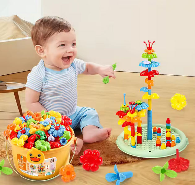 ​Bausteine Blumengarten Set, 142 Stück