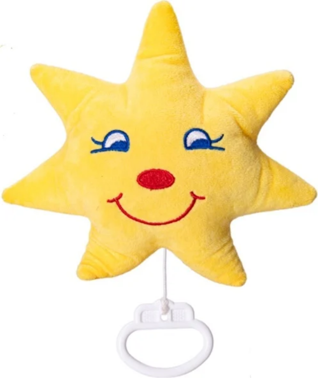 2er Set Plüsch-Stern und Mond Babyrassel