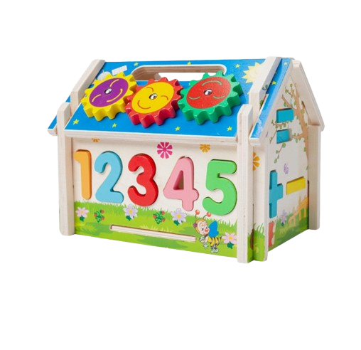 ​Holzspielzeug, Kinder Lernspielzeug, Haus aus Holz