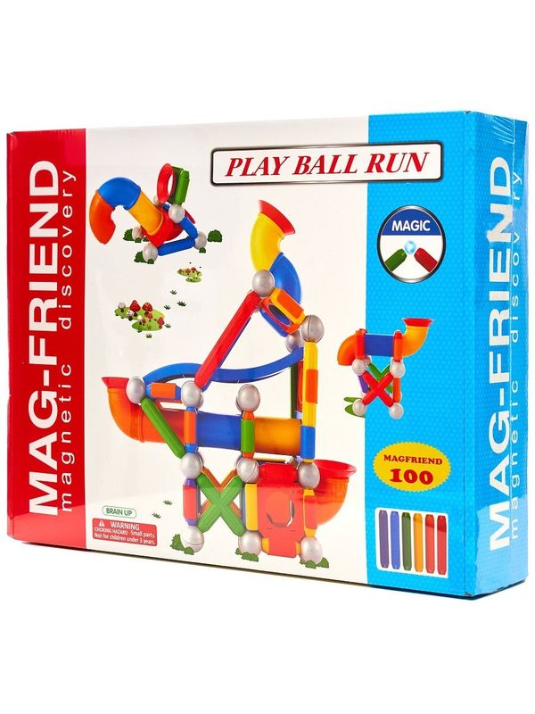 MagFriend, Magnetische Kugelbahn, 100-teilig