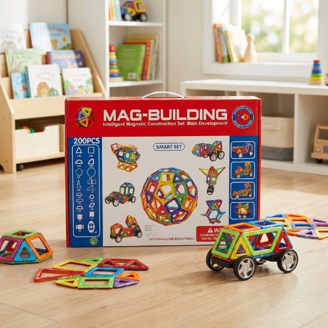 MagBuilding Magnetische Bausteine-Set, 200teilig
