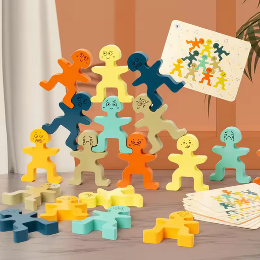 ​Holzspielzeug, Balancier-Spiel, Stapelbare Holzfiguren