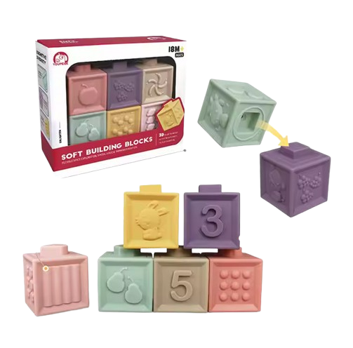 Soft Bausteine für Babys (6er Pack)