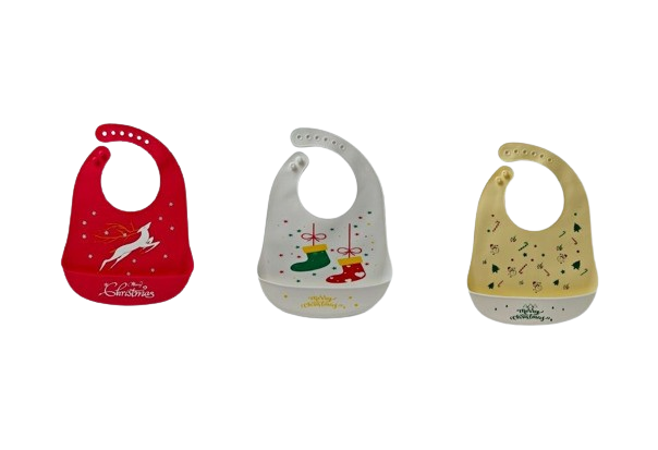 3er Set Baby-Lätzchen (Merry Christmas)