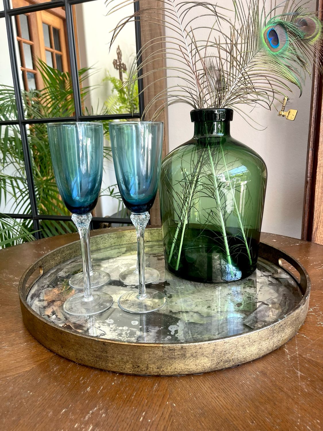 Sapphire Sip Champagne Flutes