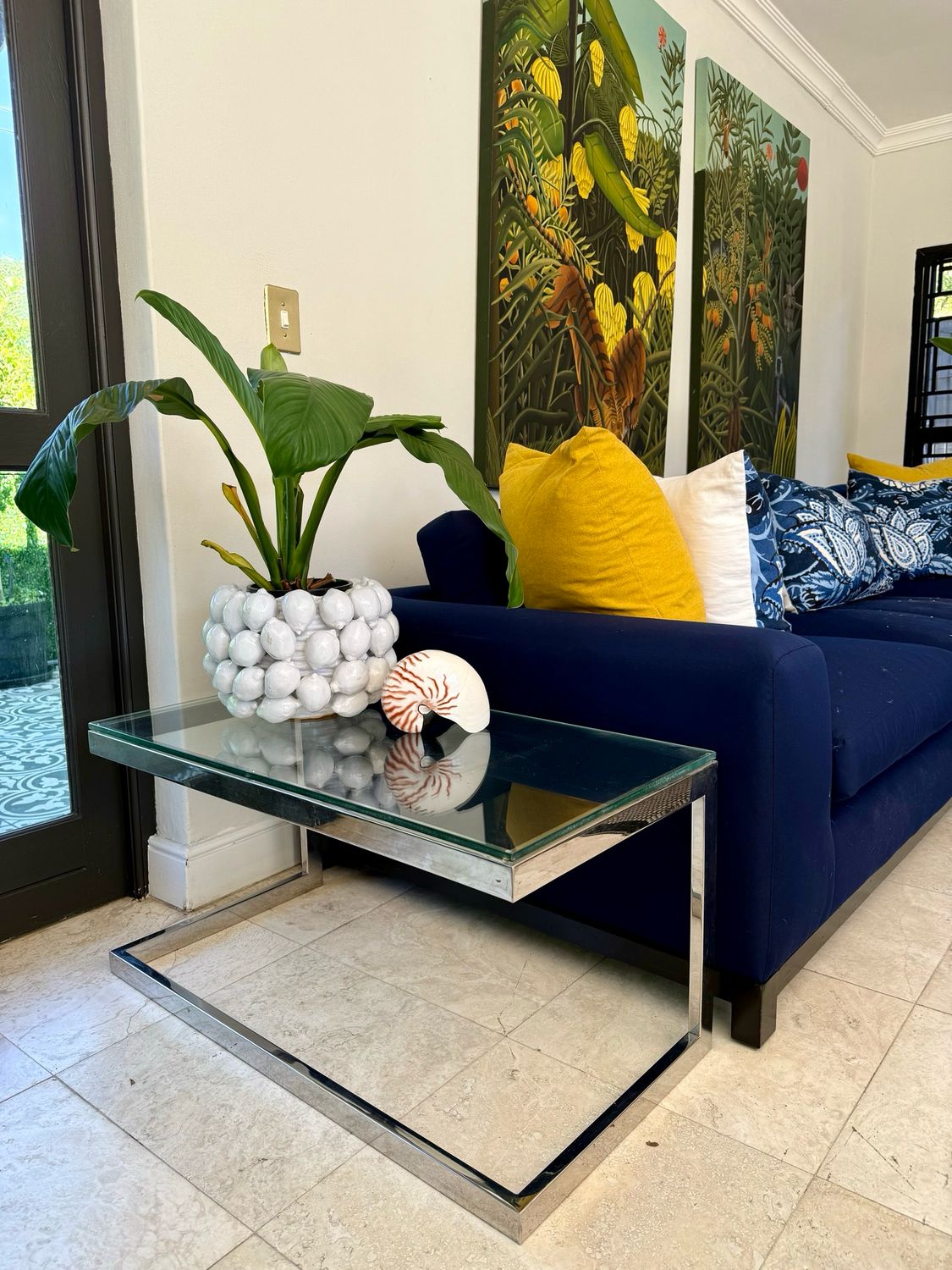 Chrome Noire Side / End Table