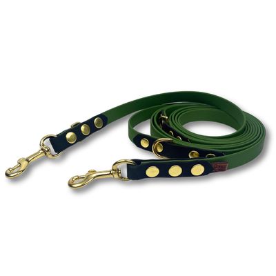 Smycz przepinana dla małego lub średniego psa - Oliwkowy