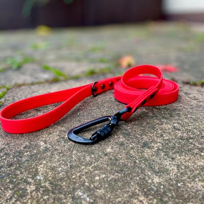 Smycz miejska dla małego lub średniego psa - Czerwony