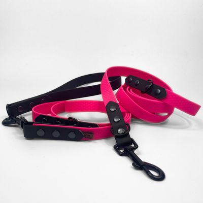 Smycz miejska dla większego psa - Różowy