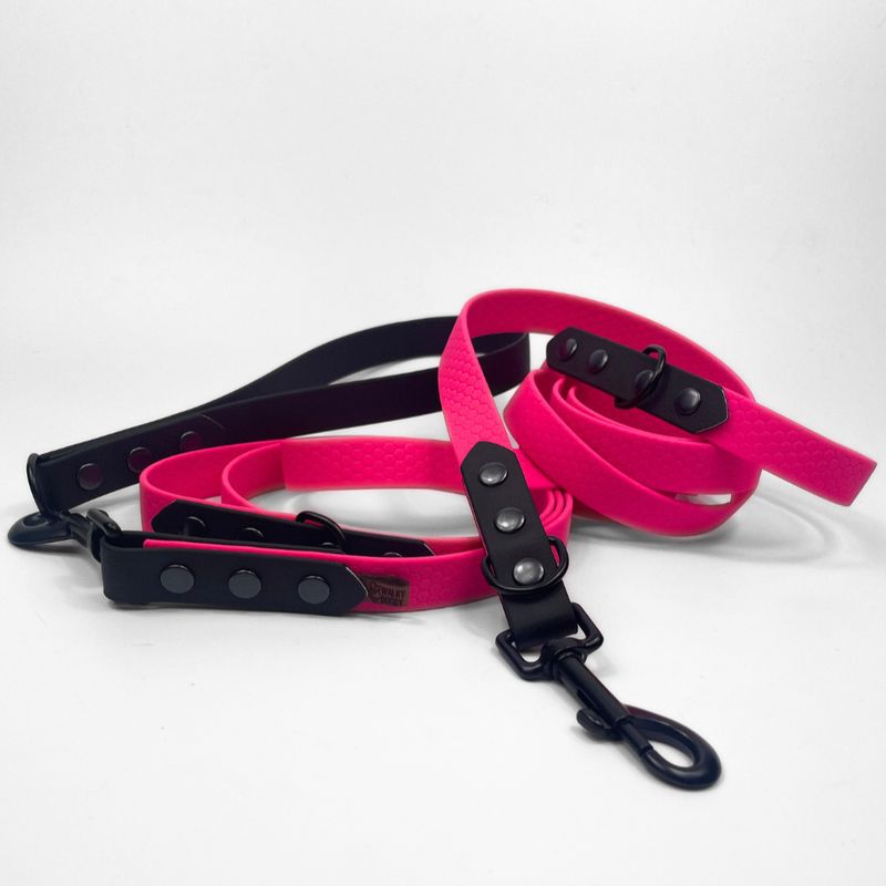 Smycz miejska dla większego psa - Różowy